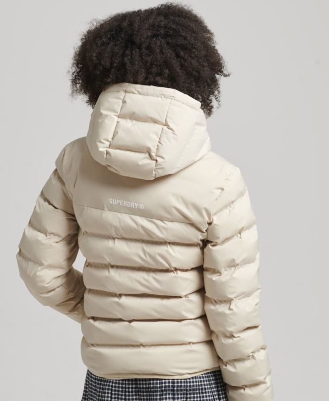 Superdry облекло N00H3679 бежово Жени термозапечатано подплатено яке