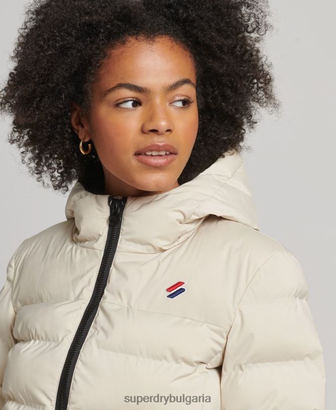 Superdry облекло N00H3679 бежово Жени термозапечатано подплатено яке