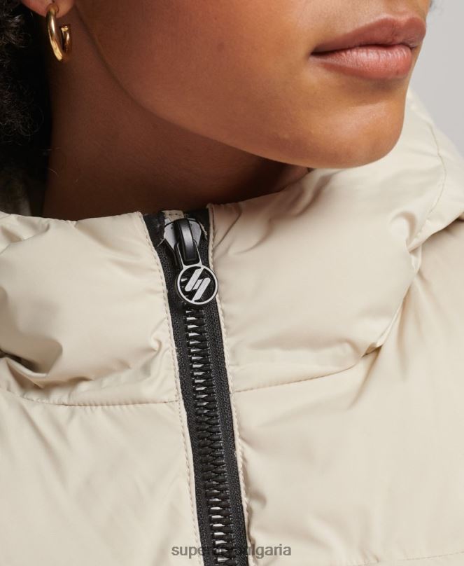 Superdry облекло N00H3679 бежово Жени термозапечатано подплатено яке