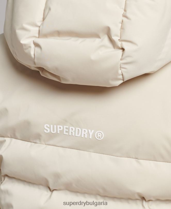 Superdry облекло N00H3679 бежово Жени термозапечатано подплатено яке