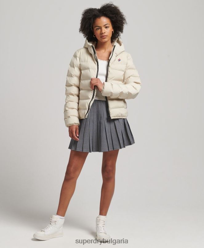 Superdry облекло N00H3679 бежово Жени термозапечатано подплатено яке