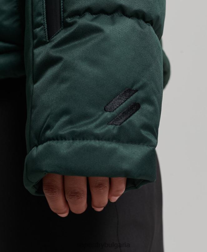 Superdry облекло N00H3680 зелено Жени снежно луксозно пухено яке