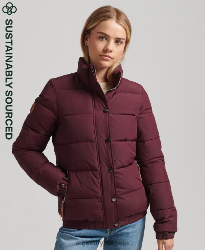 Superdry облекло N00H3697 червен Жени ретро планинско пухено яке