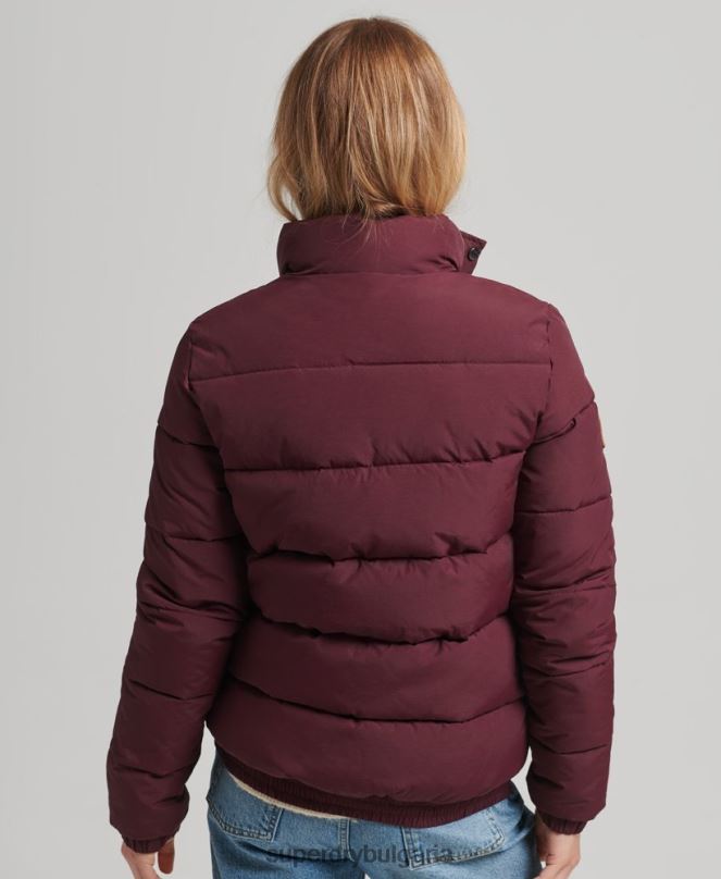 Superdry облекло N00H3697 червен Жени ретро планинско пухено яке