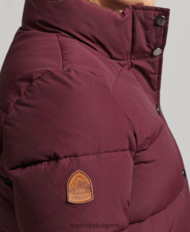 Superdry облекло N00H3697 червен Жени ретро планинско пухено яке