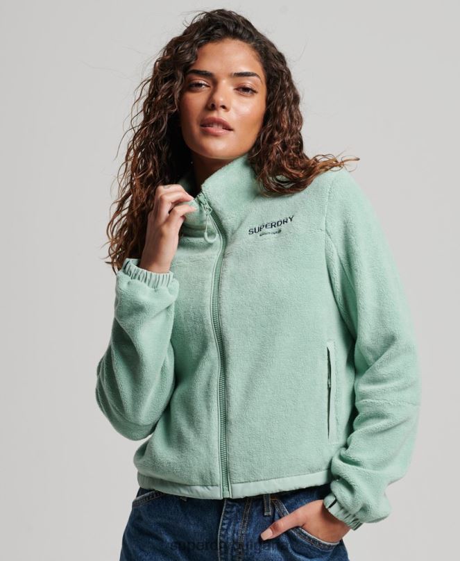 Superdry облекло N00H3699 зелено Жени поларено трекер яке
