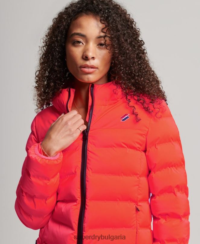 Superdry облекло N00H3711 корал Жени термозапечатано подплатено яке