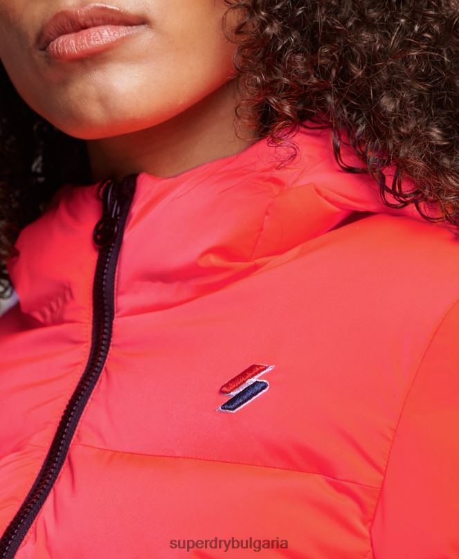 Superdry облекло N00H3711 корал Жени термозапечатано подплатено яке