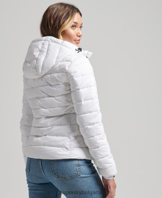 Superdry облекло N00H3712 бяло Жени класическо пухено яке с качулка