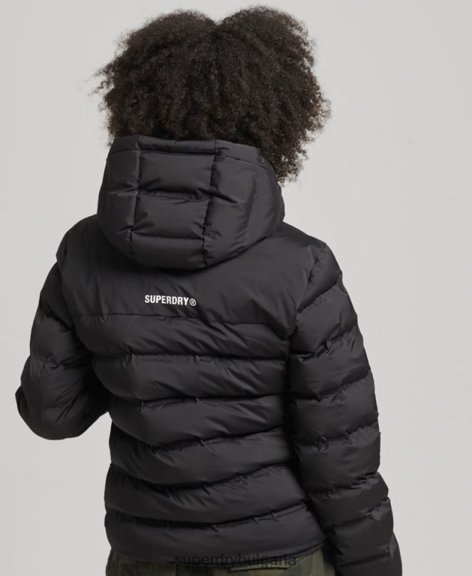 Superdry облекло N00H3726 черен Жени термозапечатано подплатено яке