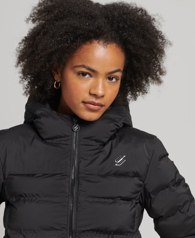 Superdry облекло N00H3726 черен Жени термозапечатано подплатено яке