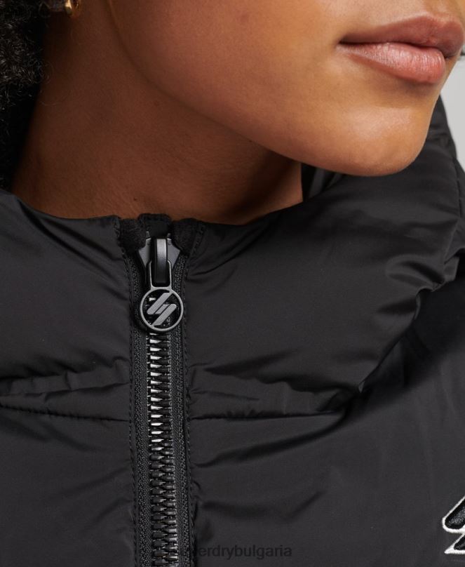 Superdry облекло N00H3726 черен Жени термозапечатано подплатено яке