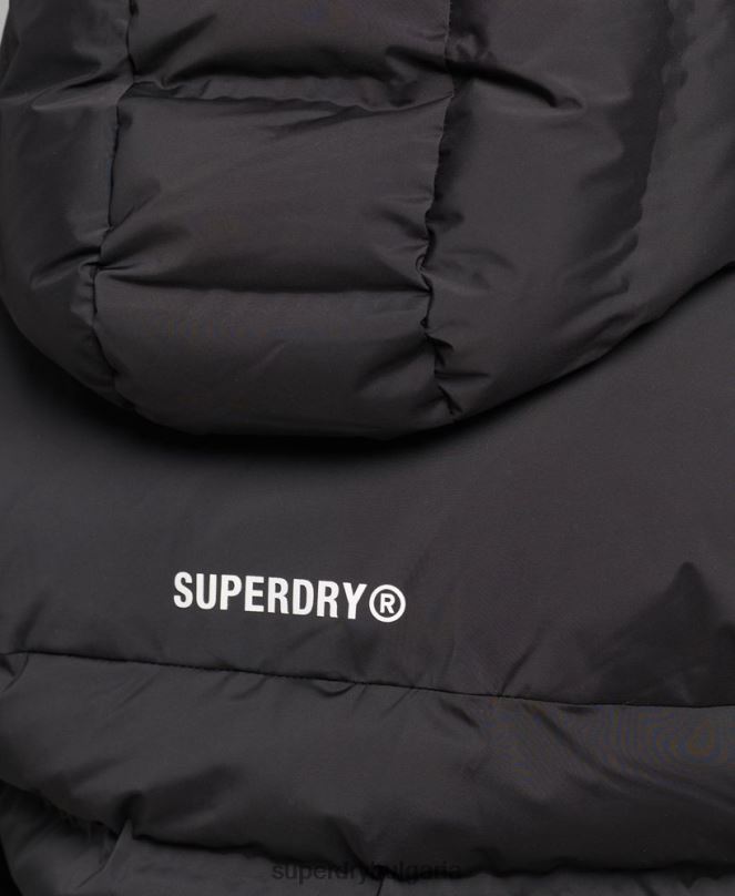 Superdry облекло N00H3726 черен Жени термозапечатано подплатено яке