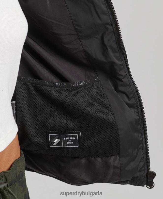 Superdry облекло N00H3726 черен Жени термозапечатано подплатено яке
