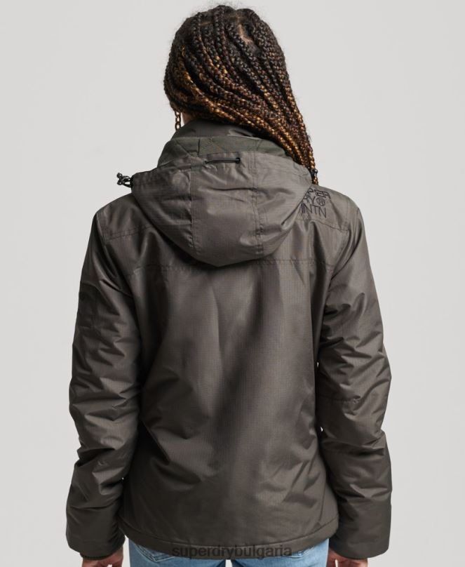 Superdry облекло N00H3728 зелено Жени планинско яке с ветровка