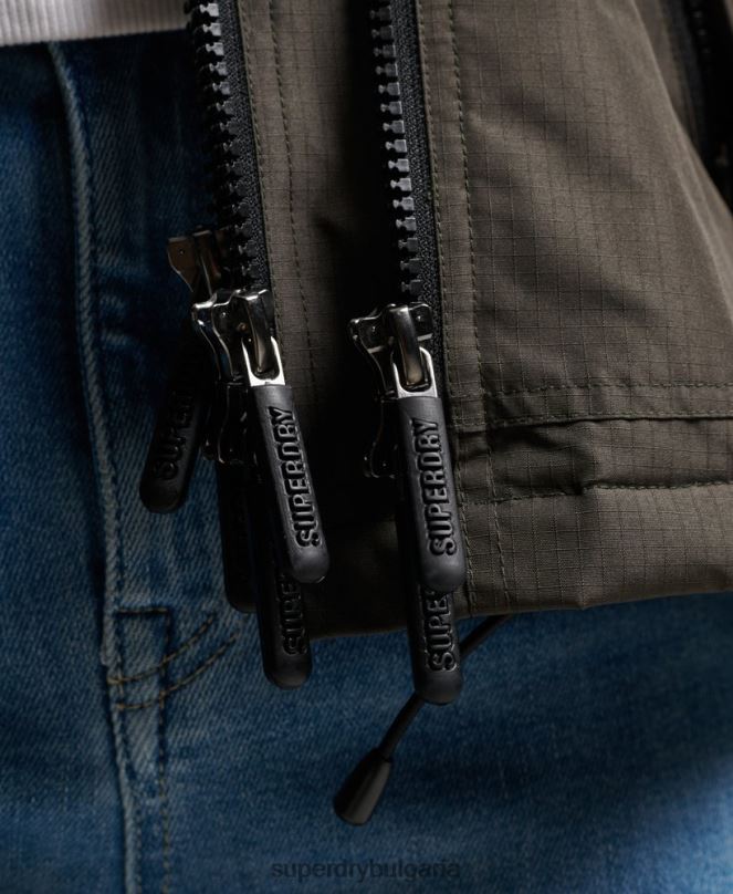 Superdry облекло N00H3728 зелено Жени планинско яке с ветровка