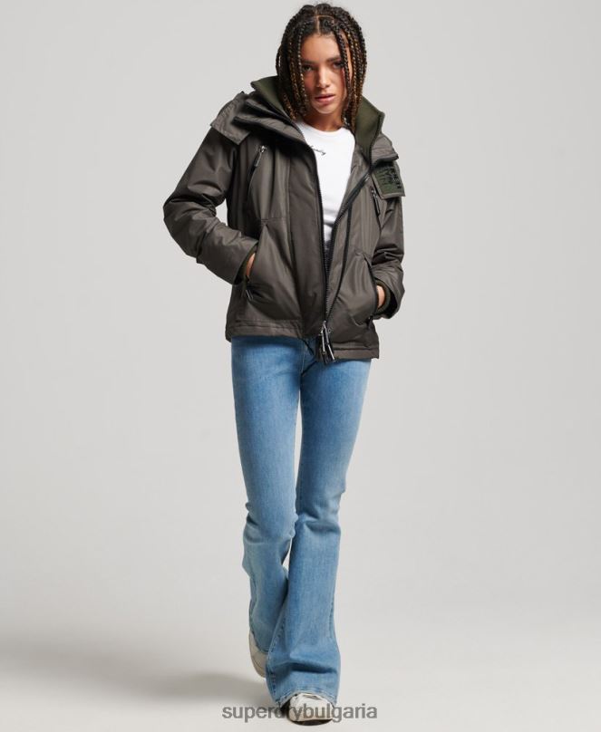 Superdry облекло N00H3728 зелено Жени планинско яке с ветровка