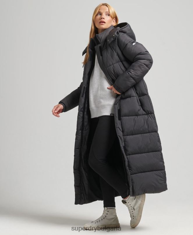 Superdry облекло N00H3729 черен Жени пухено яке с парагади ripstop