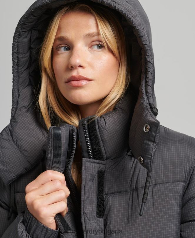 Superdry облекло N00H3729 черен Жени пухено яке с парагади ripstop