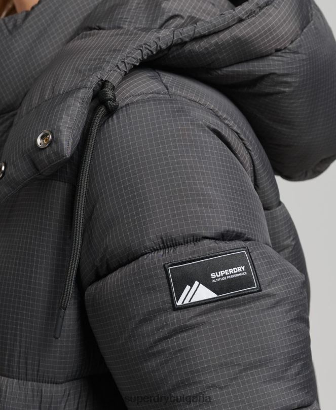 Superdry облекло N00H3729 черен Жени пухено яке с парагади ripstop