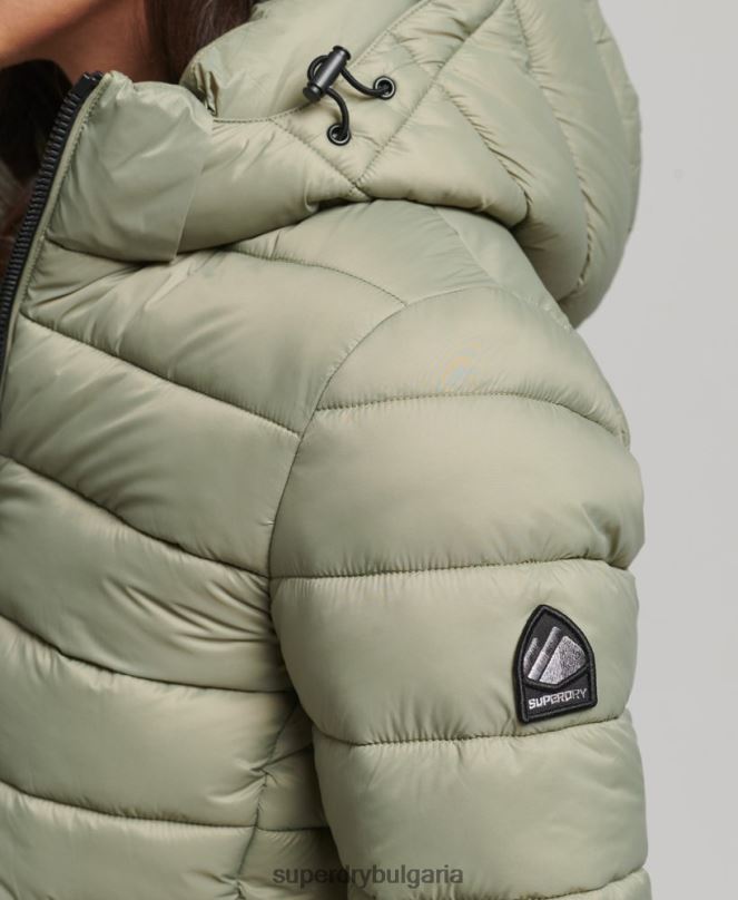 Superdry облекло N00H3730 каки Жени класическо пухено яке с качулка