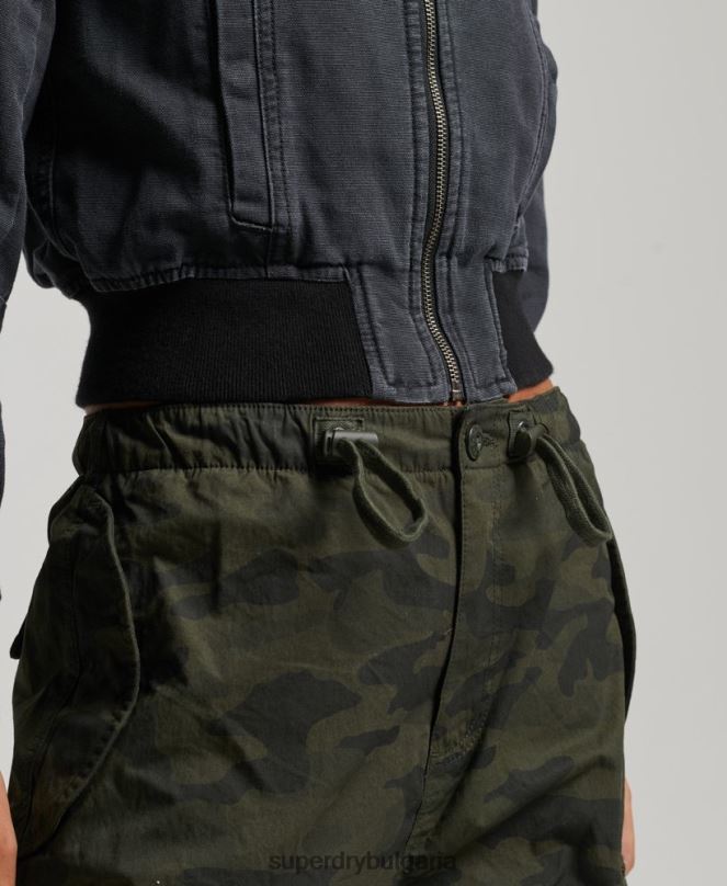 Superdry облекло N00H3733 черен Жени инди клуб платнено яке