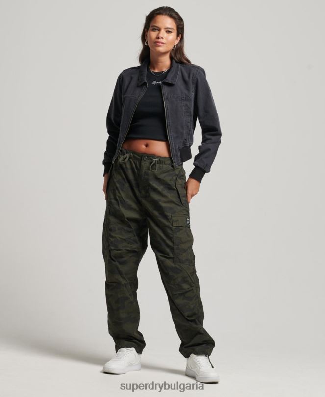 Superdry облекло N00H3733 черен Жени инди клуб платнено яке