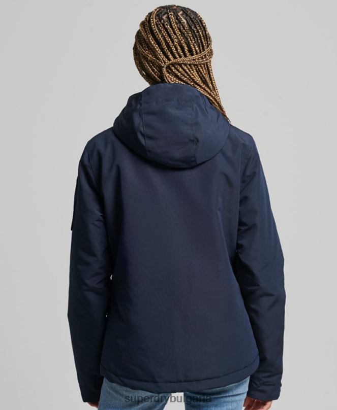 Superdry облекло N00H3738 военноморски флот Жени върховна sd-ветровка с качулка
