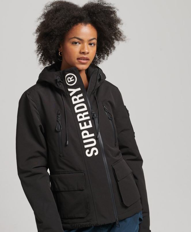 Superdry облекло N00H3742 черен Жени върховна sd-ветровка с качулка