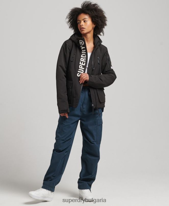Superdry облекло N00H3742 черен Жени върховна sd-ветровка с качулка