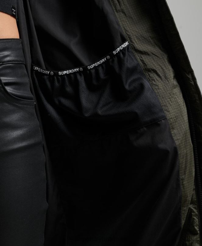 Superdry облекло N00H3755 зелено Жени пухено яке с парагади ripstop