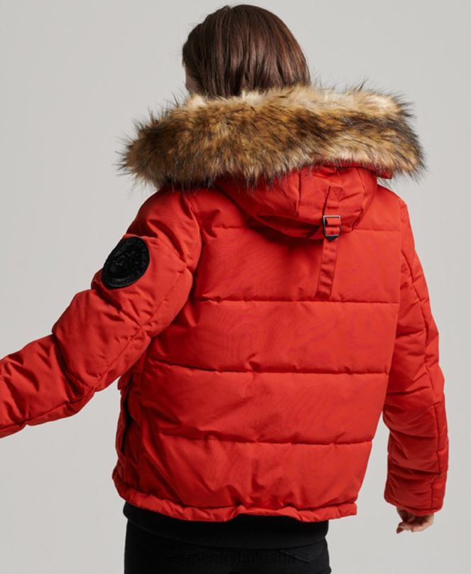 Superdry облекло N00H3770 червен Жени бомбър яке Everest