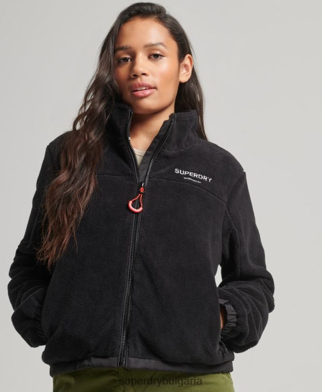Superdry облекло N00H3782 черен Жени поларено трекер яке