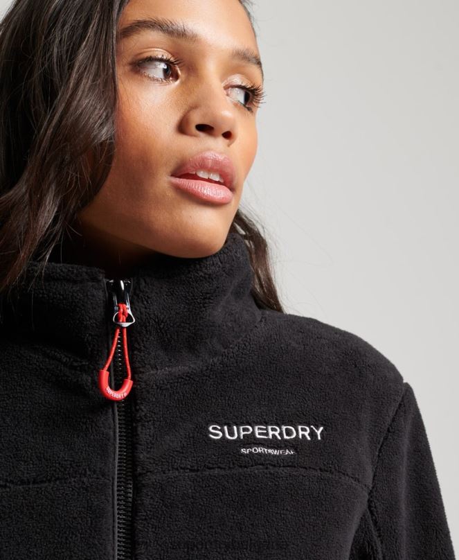 Superdry облекло N00H3782 черен Жени поларено трекер яке