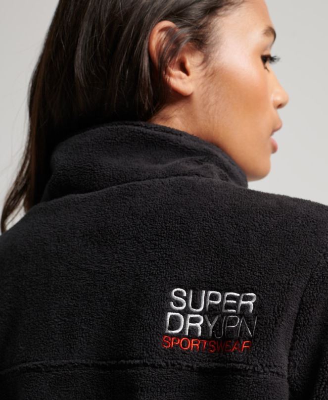 Superdry облекло N00H3782 черен Жени поларено трекер яке