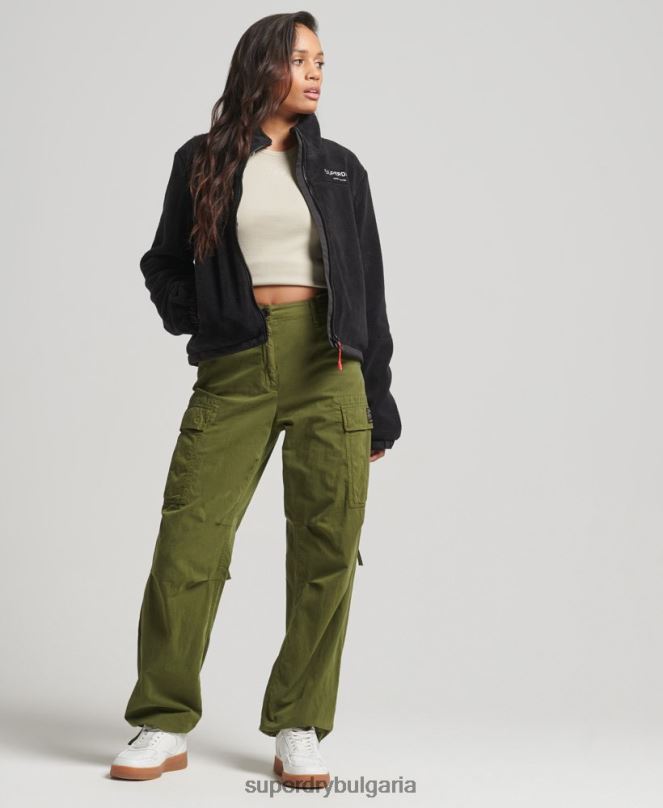 Superdry облекло N00H3782 черен Жени поларено трекер яке