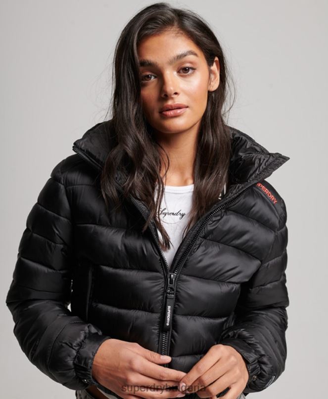 Superdry облекло N00H3787 черен Жени леко скъсено спортно яке с подплата