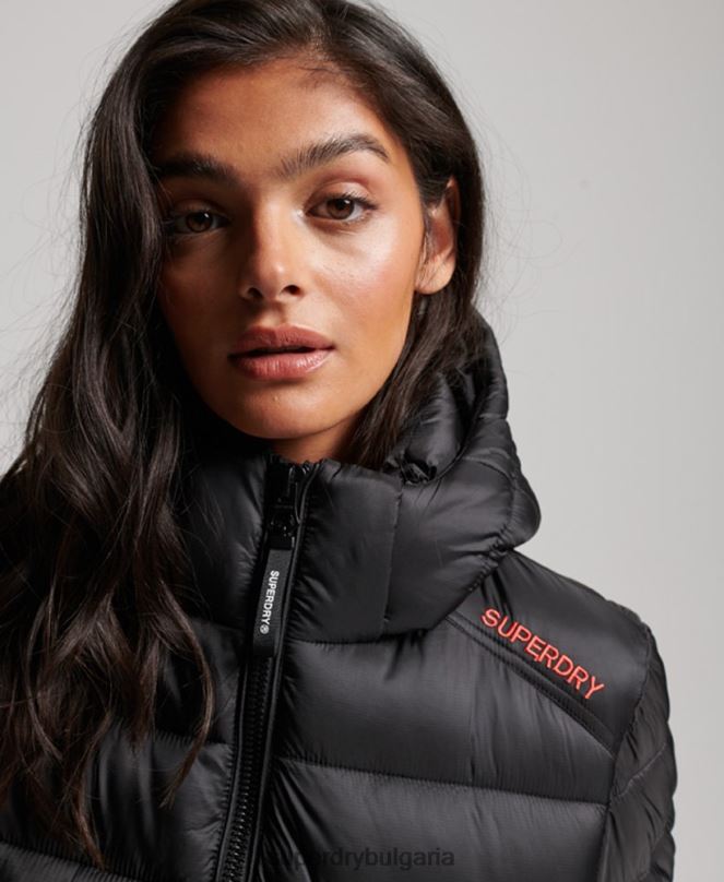 Superdry облекло N00H3787 черен Жени леко скъсено спортно яке с подплата
