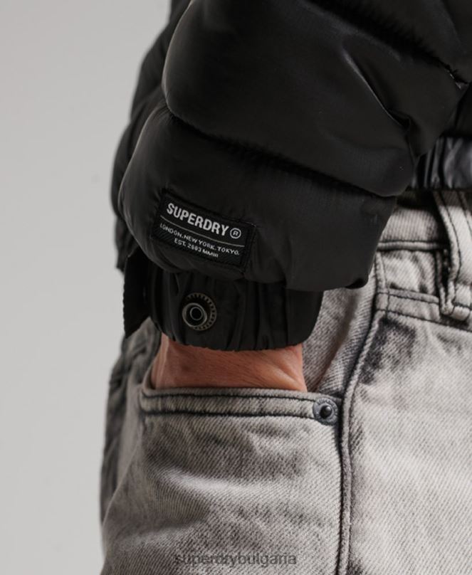 Superdry облекло N00H3787 черен Жени леко скъсено спортно яке с подплата