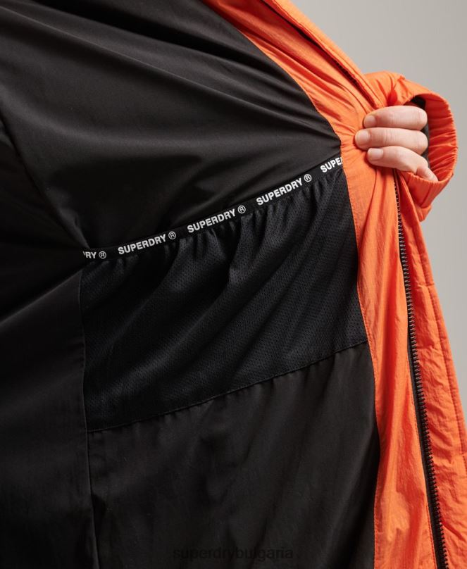 Superdry облекло N00H3789 оранжево Жени пухено яке с парагади ripstop
