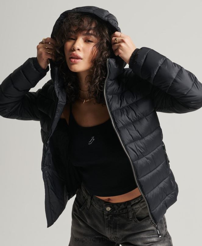 Superdry облекло N00H3794 черен Жени класическо пухено яке fuji