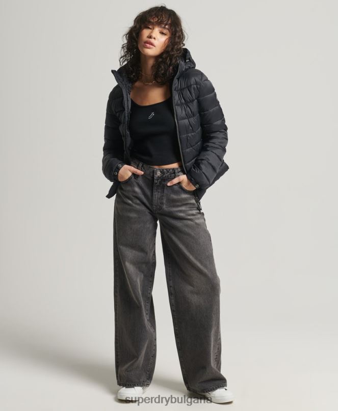 Superdry облекло N00H3794 черен Жени класическо пухено яке fuji