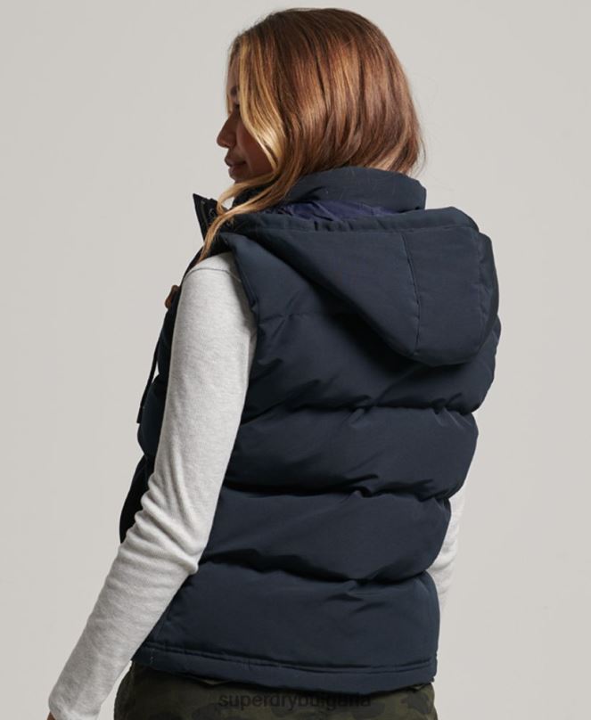 Superdry облекло N00H3805 военноморски флот Жени жилетка с качулка Everest