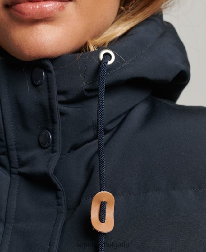 Superdry облекло N00H3805 военноморски флот Жени жилетка с качулка Everest