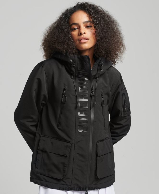 Superdry облекло N00H3806 черен Жени върховна sd-ветровка с качулка