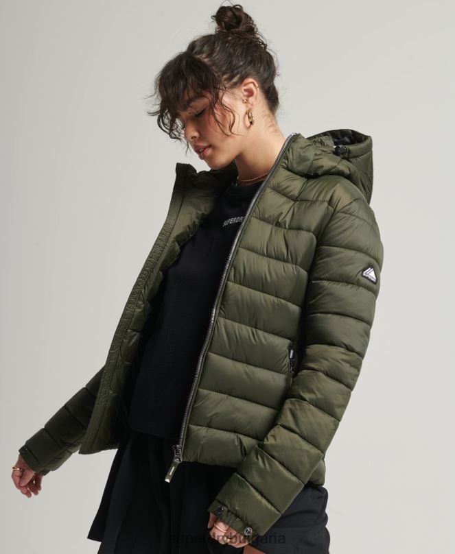 Superdry облекло N00H3807 каки Жени класическо пухено яке fuji
