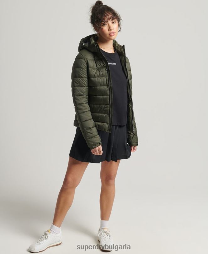 Superdry облекло N00H3807 каки Жени класическо пухено яке fuji