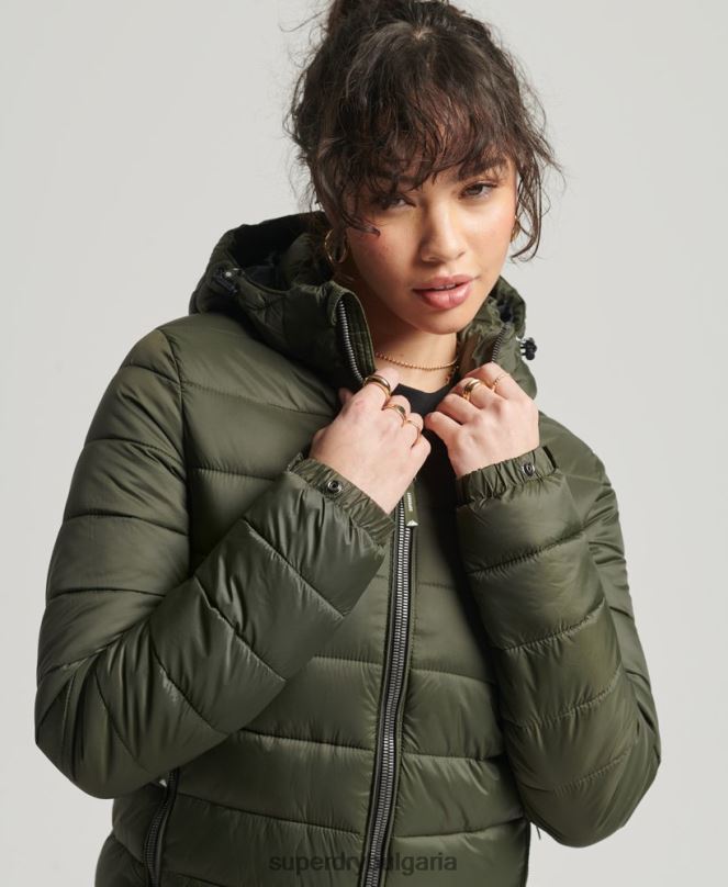Superdry облекло N00H3807 каки Жени класическо пухено яке fuji