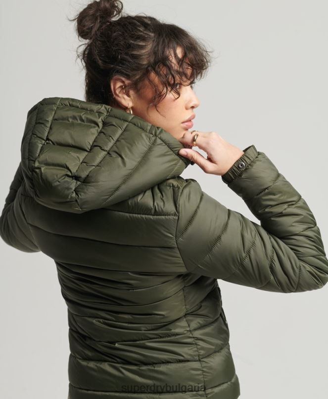 Superdry облекло N00H3807 каки Жени класическо пухено яке fuji