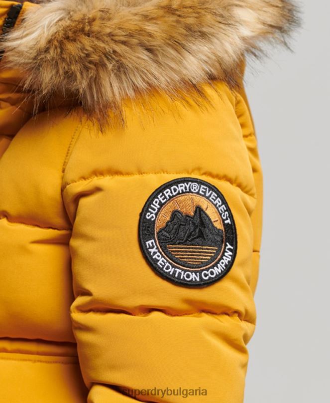 Superdry облекло N00H3811 жълто Жени бомбър яке Everest